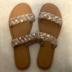Tan/Gold/Chrome Sandals